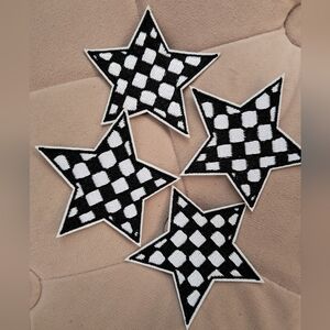 Hot Topic Black and White Star Patches